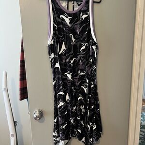 Torrid nightmare before Christmas Asymmetrical Dress with Purple Accents